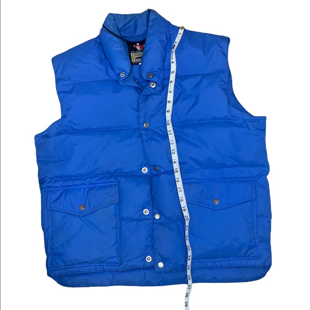 Vintage Manor House Blue Unisex Down Feather Vest Sz L